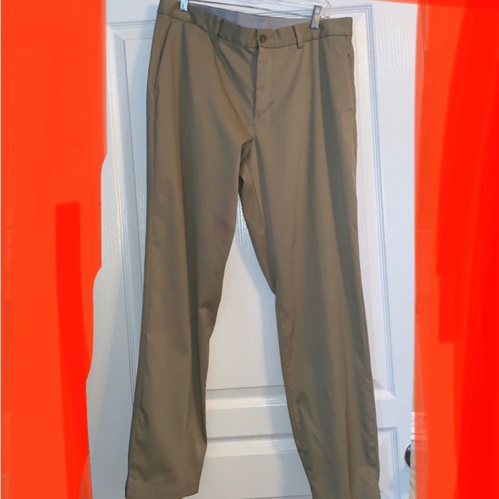 NIKE performance khaki golf polyester pants MENS size 36 X 32 - Picture 2 of 15